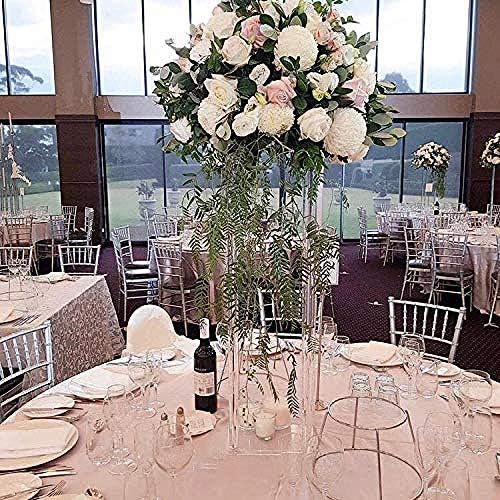 Everbon סט של 6 אקריליק שקוף פרח, אגרטל דקורטיבי מרכזי החתונה Rack תצוגת גביש שולחן קישוט פרח בעל דוכן אירוע עיצוב המסיבה