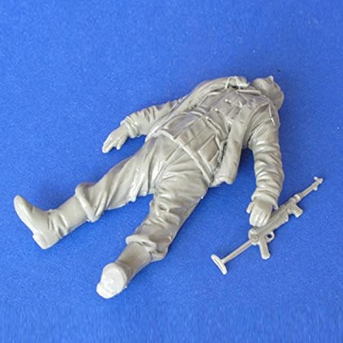 Risjc 1/35 שרף דמות חייל דגם מיניאטורי דגם קיט של חייל פצוע שוכב במלחמת העולם השנייה //N44790