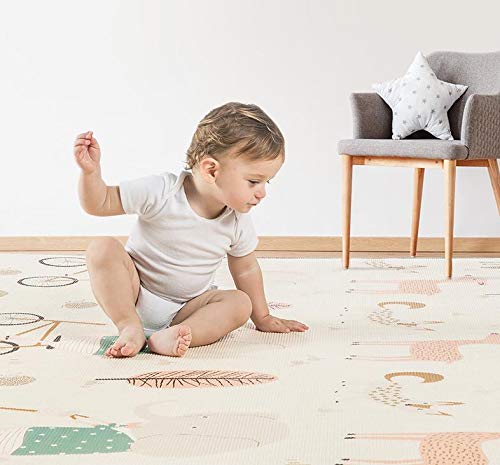 מתקפל לתינוק לשחק מחצלת, XPE קצף קומה התינוק זוחל השטיח, נייד התינוק Playmat עבור תינוקות, פעוטות, ילדים 180x253x2cm