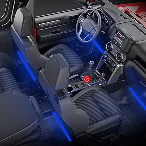 Sumkyle LED פנים המכונית אורות, בקרת יישום חכם מכונית עם אורות DIY & מוסיקה מצב עמיד למים הפנים האורות ברכב עם 4 קווי
