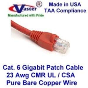 סופר E כבל SKU-81977 - תוצרת ארה ב – אדום – 95 FT - UTP החתול.6 Ethernet תיקון כבל - UL CMR 23AWG