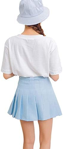 בנות גבוהות עם קו מותן רגיל קפלים החצאית מחליק גולף, טניס בית הספר מדים קו חצאית מיני רירית קצרים.