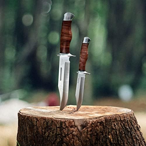 שוויצרי+טק קבוע להב הסכין, 2 חלקים באולר עם נדן, נהדר עבור בחוץ, טקטי, ציד והישרדות יישומים