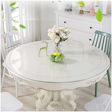 AYLYHD סביב שולחן פנוי מגן על שולחנות בחדר האוכל שקוף PVC בד שולחן עמיד למים שולחן זכוכית מגן קפה שולחן מפת שולחן הכיסוי