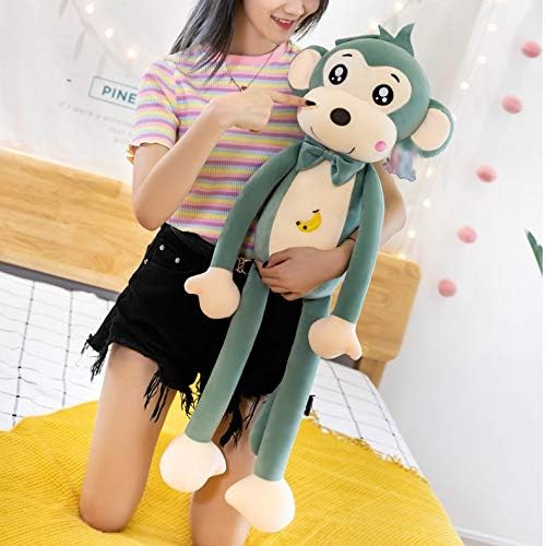 YFQHDD 1pc חמוד קוף צעצוע קטיפה תלוי חיה הכרית ממולא צעצועים לילדים, מתנת יום הולדת (צבע : ורוד, גודל : 75 ס מ)