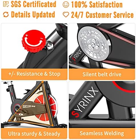 SYRINX אופני כושר מקורה, רכיבה על אופניים אופניים אופניים נייחים על כושר ביתי כושר המכונה חגורת כונן להתאמן אופניים