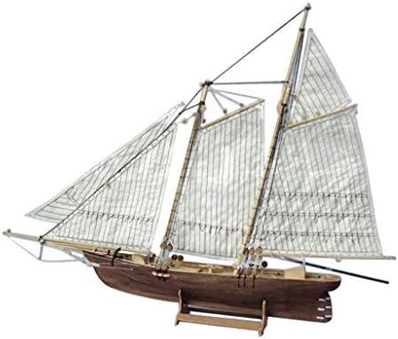 Baoblaze 1:120 בקנה מידה DIY הספינה הרכבה ערכת דגם קלאסי מעץ אמריקה הסירה מודל בקנה מידה תפאורה 410 x 60 x 400mm