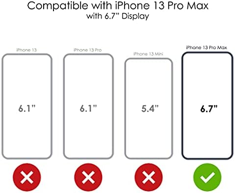 DistinctInk ברור Shockproof היברידית מקרה עבור iPhone 13 Pro מקס (6.7 מסך) - פגוש TPU, אקריליק חזרה, מזג זכוכית מגן