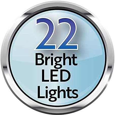 Trifold מראת איפור עם אורות LED - אור מראות יהירות - נייד מראת איפור עם תאורה - 1x/2x/3x/10x הגדלה על Tweezing, טיפוח